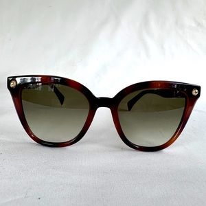 New LANVIN Butterfly Women’s Sunglasses LNV602S Tortoiseshell NWOT Made in Italy
